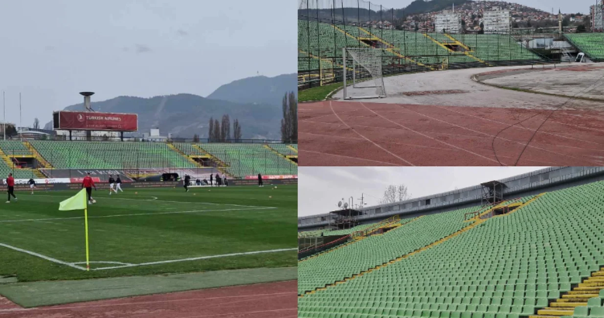 Stadion Koševo uoči utakmice protiv Igmana (FOTO: Sanel Konjhodžić/Sport1)