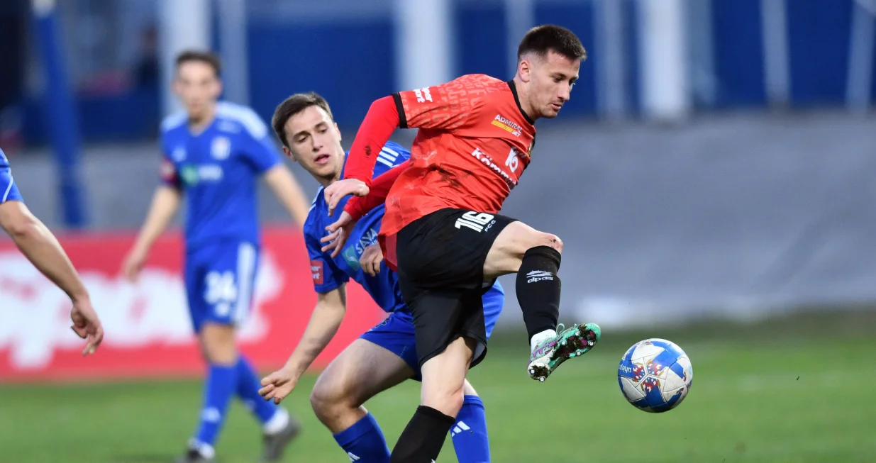 04.03.2024., stadion Zagreb, Zagreb - 25. kolo SuperSport HNL: Rudes - Gorica. Andrej Lazarov, Vanja Vukmanovic. Photo: Josip Regovic/PIXSELL Photo: Josip Regovic/PIXSELL