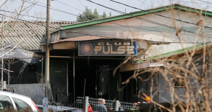 A view outside a night club, following a fire resulting in casualties, in the town of Kocani, North Macedonia, March 16, 2025. REUTERS/Ognen Teofilovski/Ognen Teofilovski