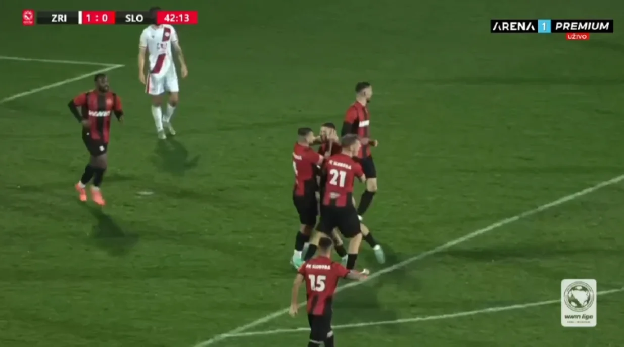 Prvi pogodak Slobode (FOTO: Screenshot - Arena Sport)