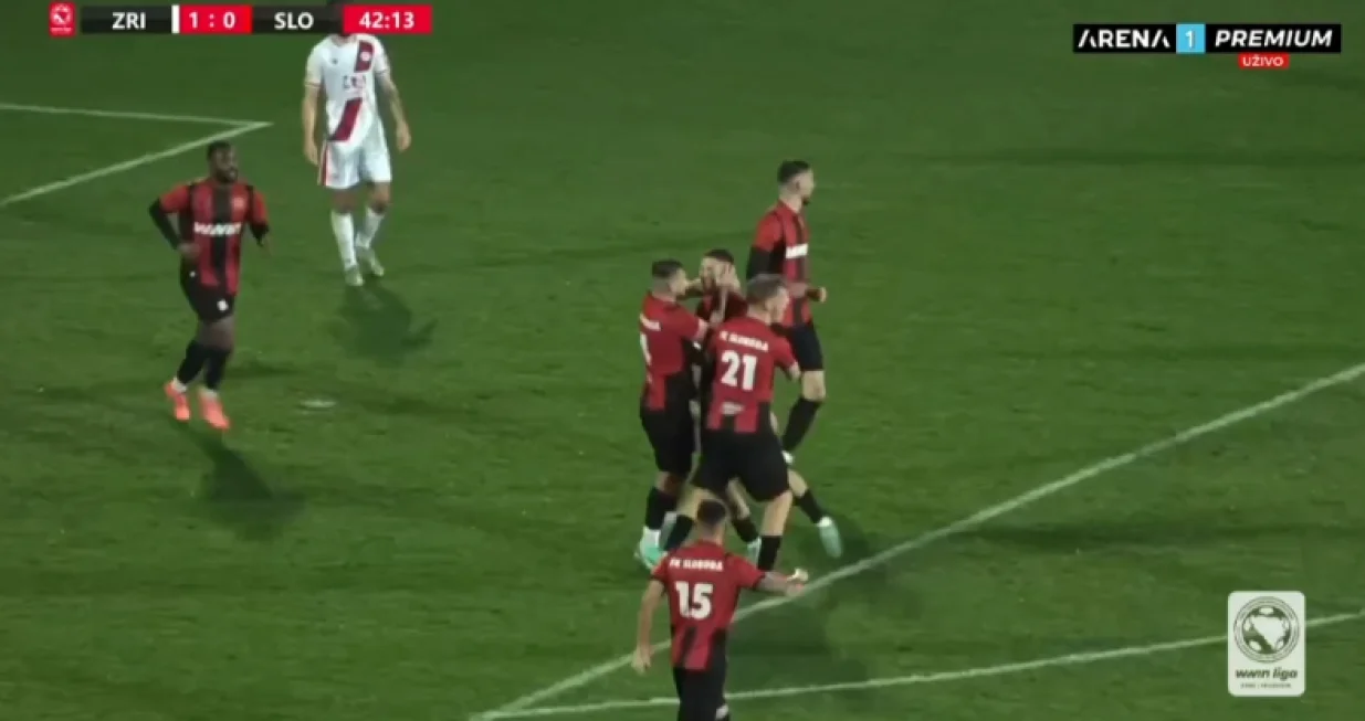 Prvi pogodak Slobode (FOTO: Screenshot - Arena Sport)