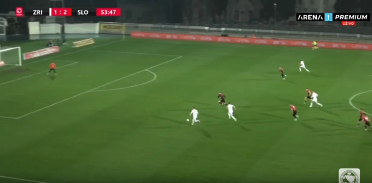 Zrinjski stiže do svog drugog pogotka (FOTO: Screenshot - Arena Sport)