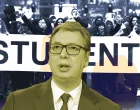 Aleksandar Vučić, studentski protesti, Srbija, vizual za kolumnu/Benjamin Krnić