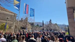 Građani na današnjem protestu/Nebojša Vukanović