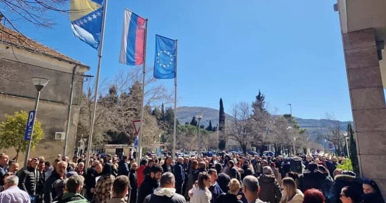 Građani na današnjem protestu/Nebojša Vukanović