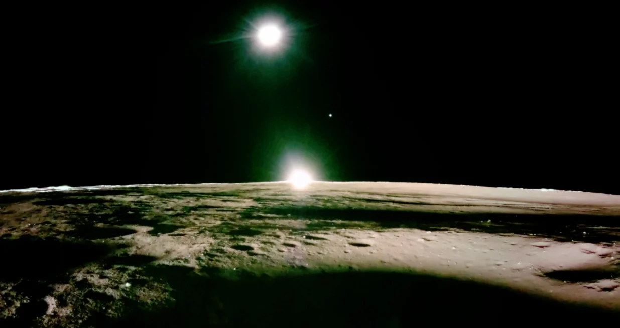 mjesec, zalazak sunca, sunce, firefly, blue ghost, letjelica, svemir/Firefly Aerospace