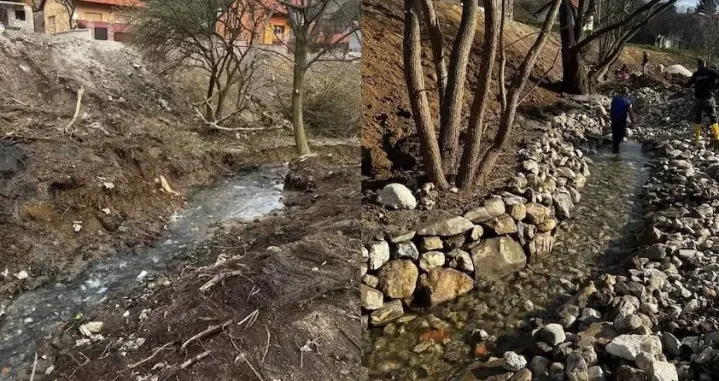 Korito rijeke prije i poslije bajrićevog "nedjela"/