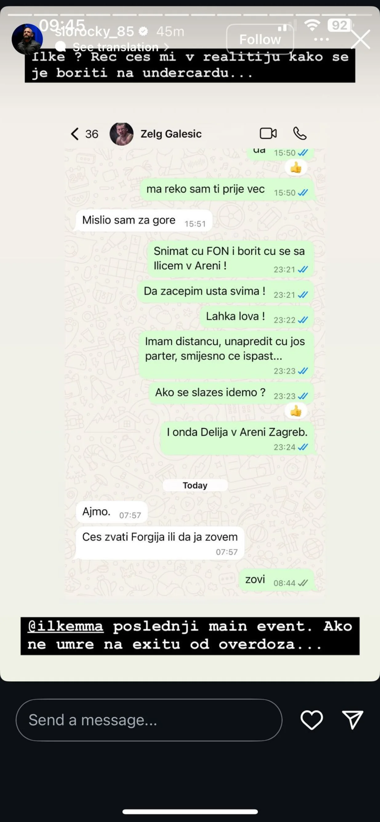 Miran Fabjan Whatsapp prepiska 