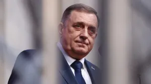 President of Republika Srpska (Serb Republic) Milorad Dodik looks on as he addresses supporters during a protest in Banja Luka, Bosnia and Herzegovina, February 25, 2025. REUTERS/Amel Emric/Amel Emric