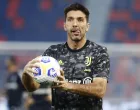 epa09223880 Juventus' Gianluigi Buffon reacts prior to the Italian Serie A soccer match Bologna FC vs Juventus FC at Renato Dall'Ara stadium in Bologna, Italy, 23 May 2021. EPA/ELISABETTA BARACCHI