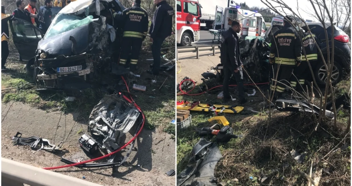Uništeno vozilo na mjestu nesreće/Anadolija/