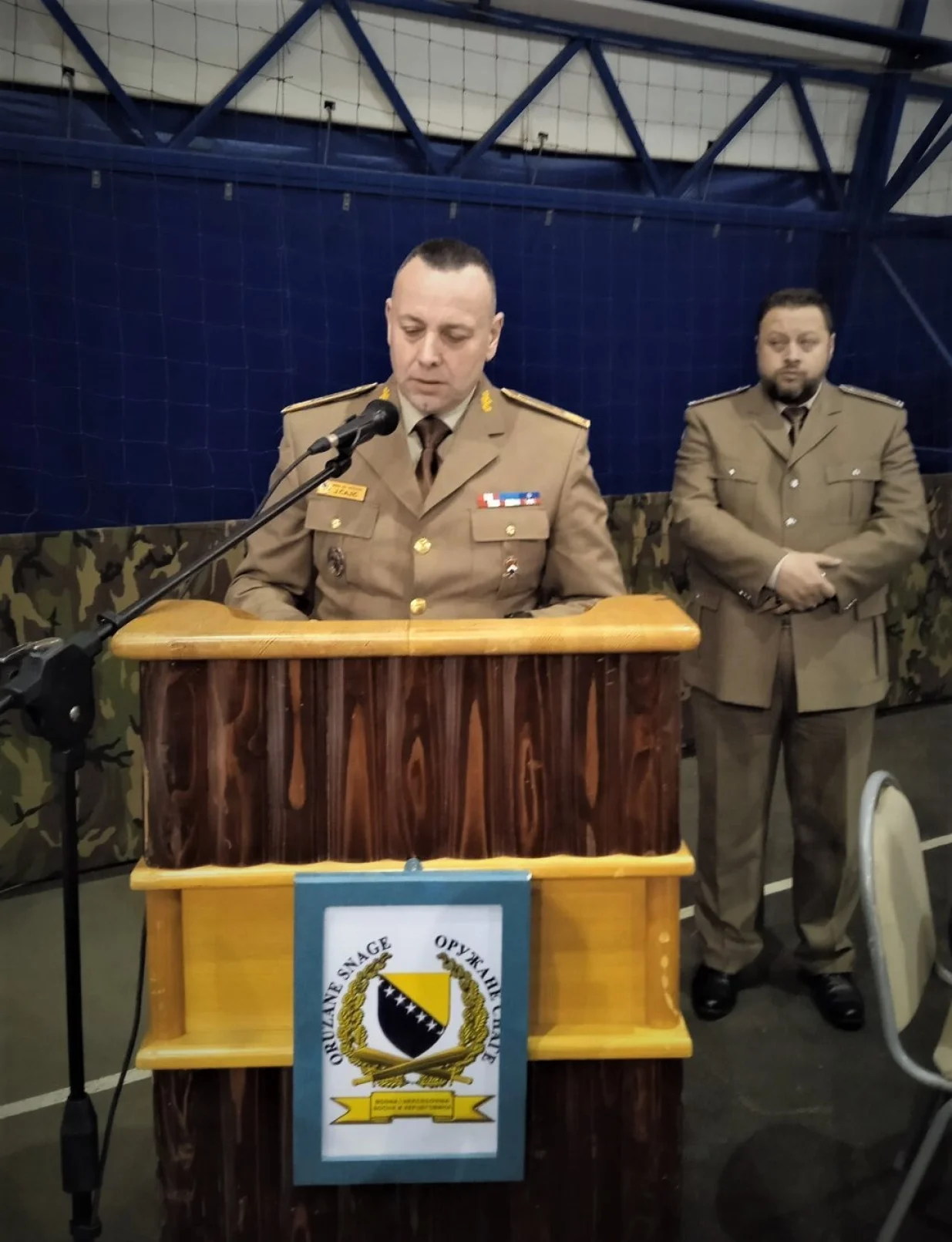 Brigadni general Jasmin Čajić; Tradicionalni zajednički iftar i prijem za visoke zvanice iz Oružanih snaga Bosne i Hercegovine, NATO-a i predstavnika EUFOR-a te društveno političkog života u BiH iz reda svih vjerskih konfesija, obilježen je u Komandi za podršku Oružanih snaga BiH, u kasarni "Kozara" u Banjoj Luci//