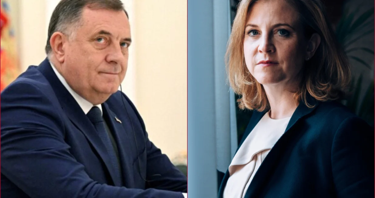 Beate Meinl-Reisinger, milorad dodik, ministrica, austrija/Ilustracija