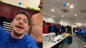 Slavlje Zmajeva u svlačionici (FOTO: Kolaž)