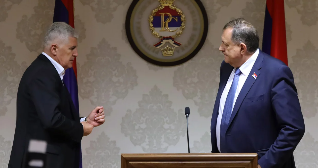 Dragan Ćović i Milorad Dodik/Senad Gubelić