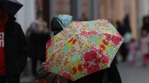 vrijeme ilustracija, kiša, kišobran/Senad Gubelić