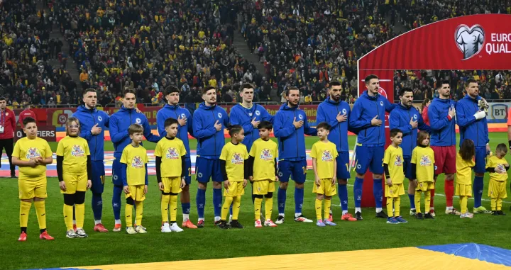Detalj s utakmice između Rumunije i BiH (FOTO: N/FSBiH)