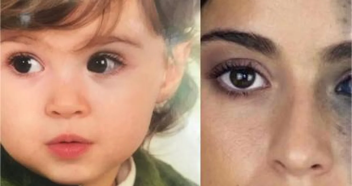 Carlotta Bertotti kad je bila mala i kad je odrasla/