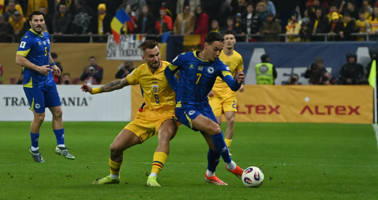 Detalj sa utakmice između Rumunije i Bosne i Hercegovine (FOTO: NFSBiH.ba)