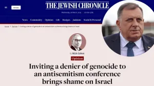 Jasno je najstarijem jevrejskom listu ko je Dodik/The Jewish Chronicle