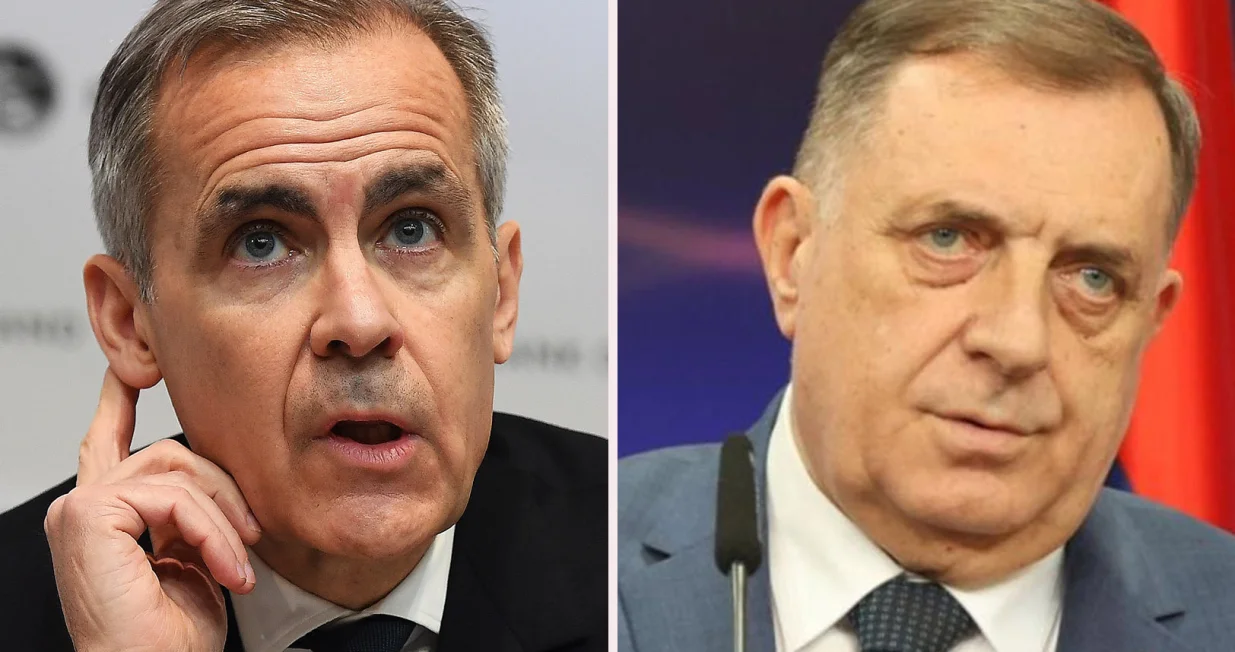 Mark Carney i Milorad Dodik/- 