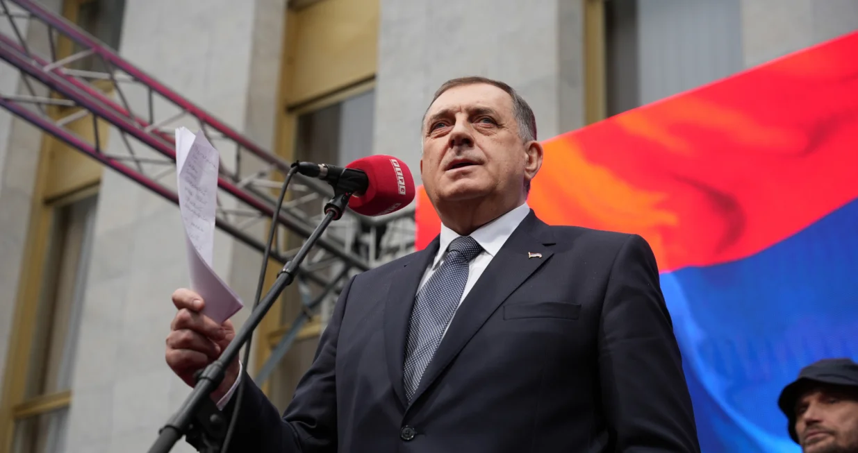 Milorad Dodik na mitingu u Banjoj Luci nakon izricanja presude Suda BiH/Dejan Rakita