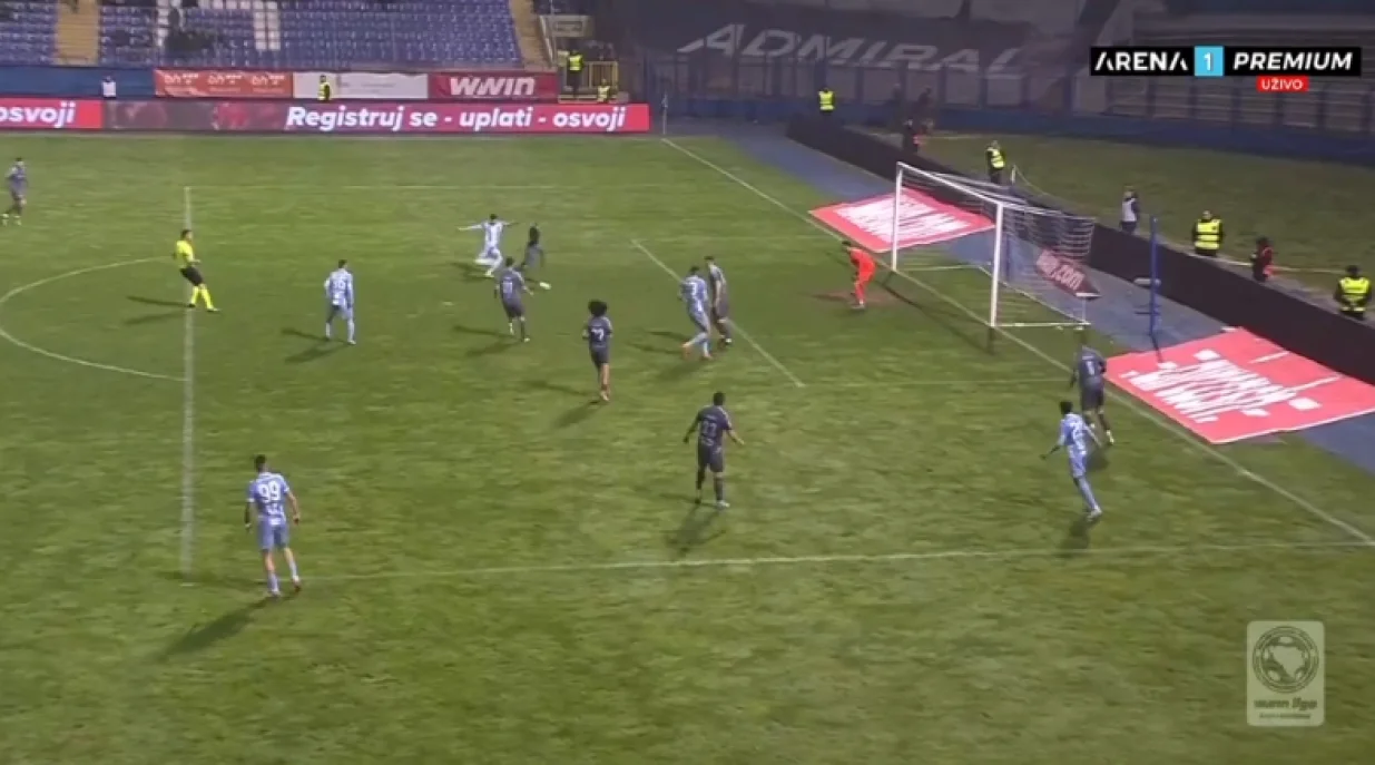 Posušje stiže do prvog pogotka (FOTO: Screenshot - Arena Sport)