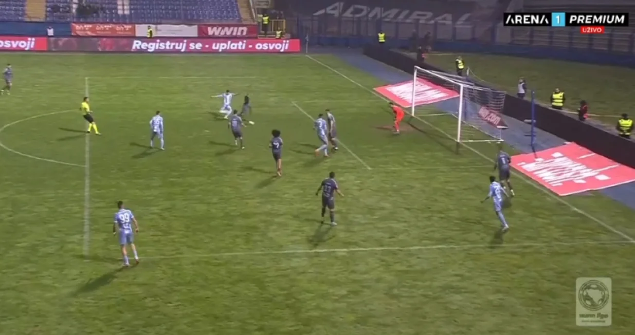 Posušje stiže do prvog pogotka (FOTO: Screenshot - Arena Sport)