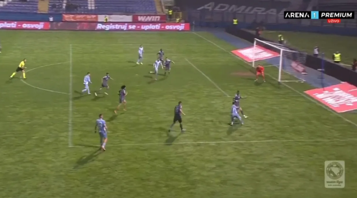 Posušje stiže do prvog pogotka (FOTO: Screenshot - Arena Sport)