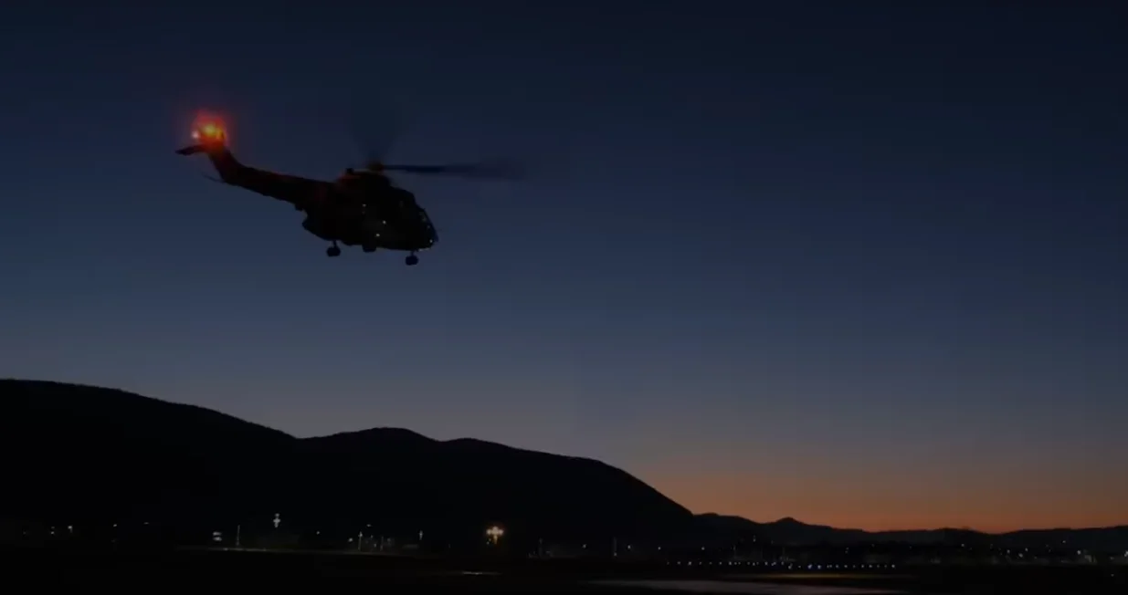 eufor, helikopter, vježba, bih, let, noć/Screenshot