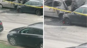 Izgorio automobil na Pofalićima, požar zahvatio i drugo vozilo//