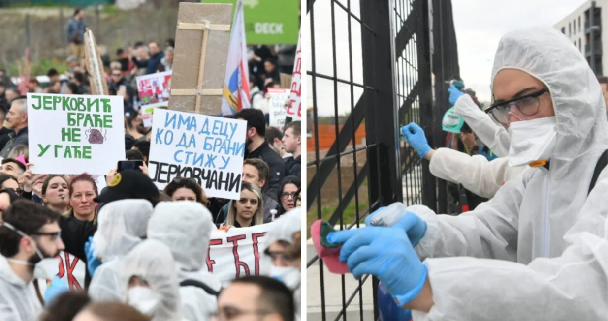 Ispred sjedišta televizije Informer u Beogradu počelo je okupljanje studenata i građana koji počinju šestoatnu protestnu akciju naziva Dezinformer/Vesna Lalić-amir Hamzagić