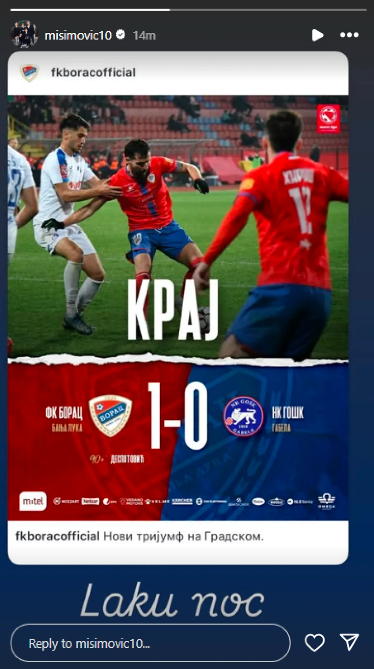 Zvjezdan Misimović objava