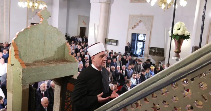 Hutba reisul-uleme IZBiH Huseina ef. Kavazovića; bajram-namaz povodom Ramazanskog bajrama u Gazi Husrev-begovoj džamiji u Sarajevu/Amel Emrić