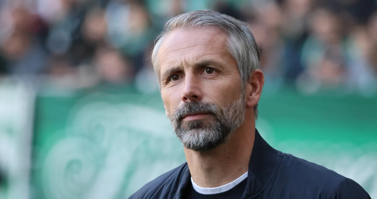 epa10301626 Leipzig's head coach Marco Rose reacts before the German Bundesliga soccer match between Werder Bremen and RB Leipzig in Bremen, Germany, 12 November 2022. EPA/FOCKE STRANGMANN CONDITIONS - ATTENTION: The DFL regulations prohibit any use of photographs as image sequences and/or quasi-video.