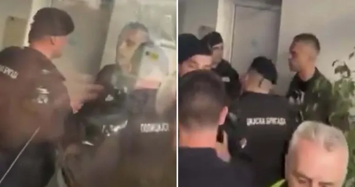 Aleksandar Jovanović i pripadnici MUP-a Srbije (FOTO: Kolaž)