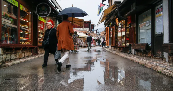 Vremenska prognoza, Sarajevo, Ba&scaron;čar&scaron;ija, ki&scaron;a, ki&scaron;ovito vrijeme, ki&scaron;obrani, vrijeme/Senad Gubelić/