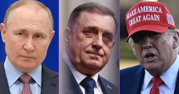 Vladimir Putin, Milorad Dodik, Donald Trump/