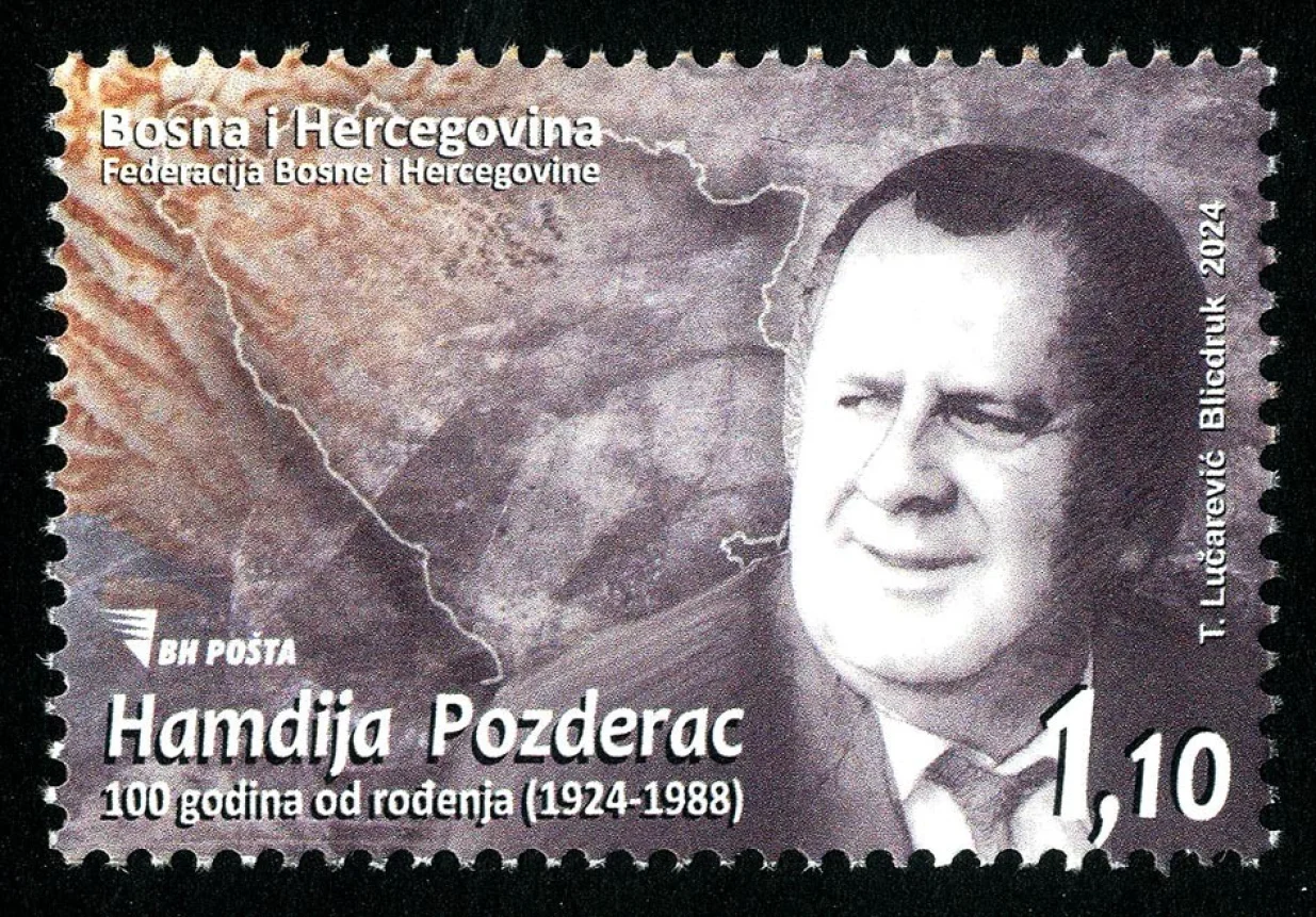 Hamdija Pozderac, bh pošta markica/