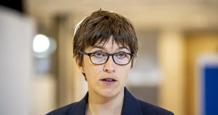epa10072016 German Minister of State for Europe Anna Luhrmann talks to the media as she arrives for for the European Affairs Ministerial Meeting in Prague, Czech Republic, 15 July 2022. EPA/MARTIN DIVISEK/Martin Divisek