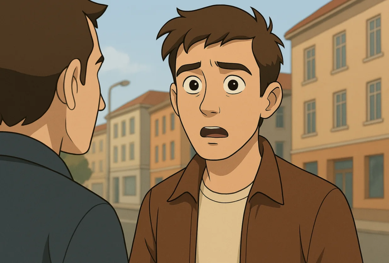 "'Đe si Mahire?', 'Đe si Vedo?''Evo kaže baš sam sada kod Alme kreno''Zar si šeno, Vedo, šta me zezaš?''Pa Alma je živa, šta ti to ne znaš?'Noge mi se odrezaše i sve slike naše došle mi na oči"/