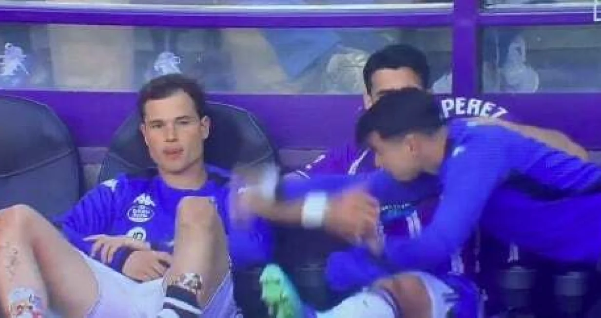 Igrači Valladolida u svađi (FOTO: Screenshot/X)