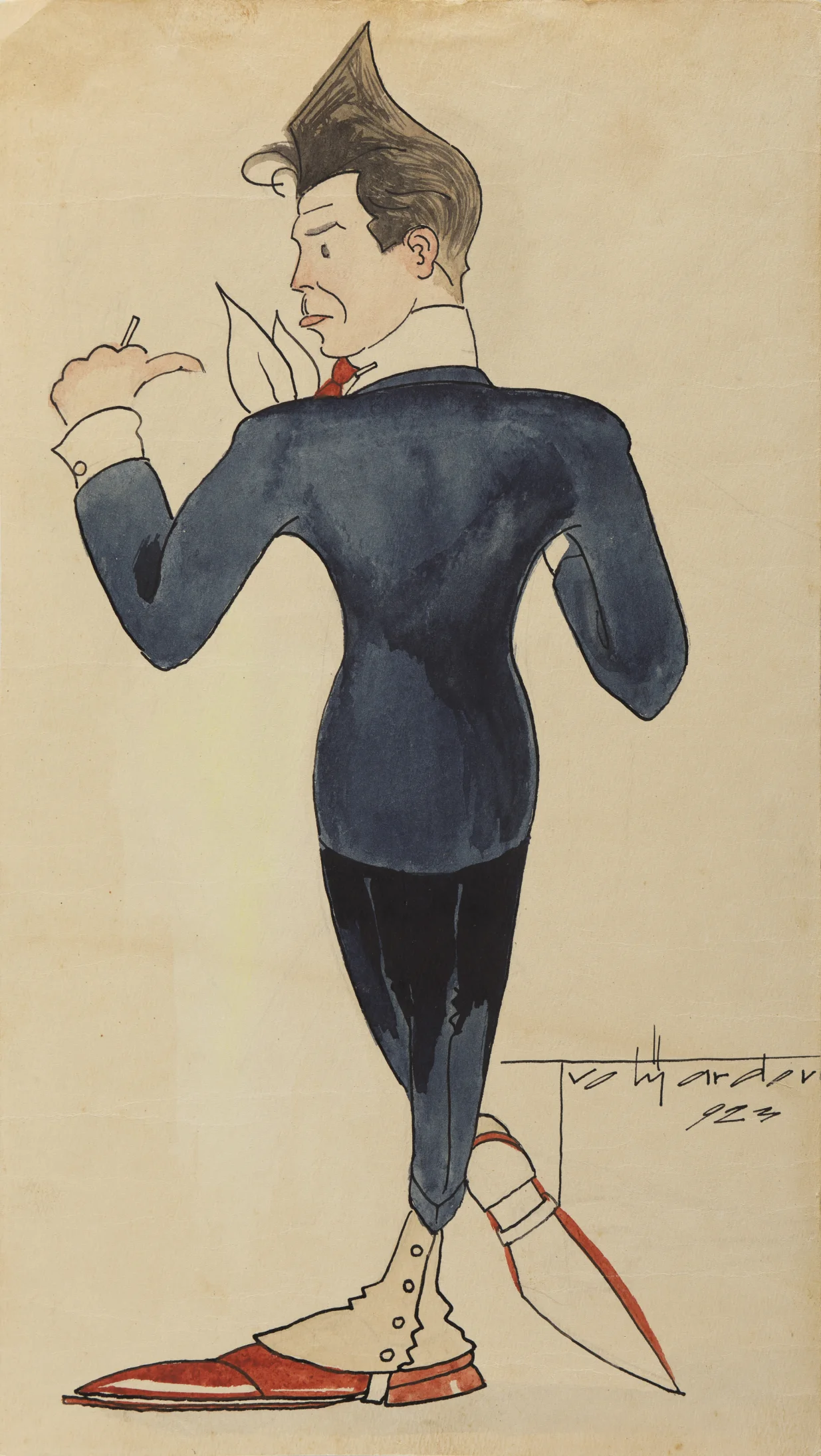 Karikatura Boška Lulića, 1923, Galerija umjetnina /ROBERT MATIĆ/