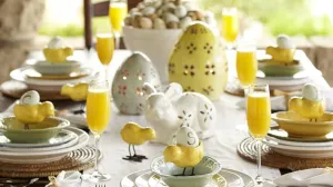 Uređenje trpeze za uskrs/