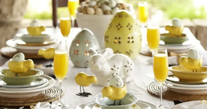 Uređenje trpeze za uskrs/