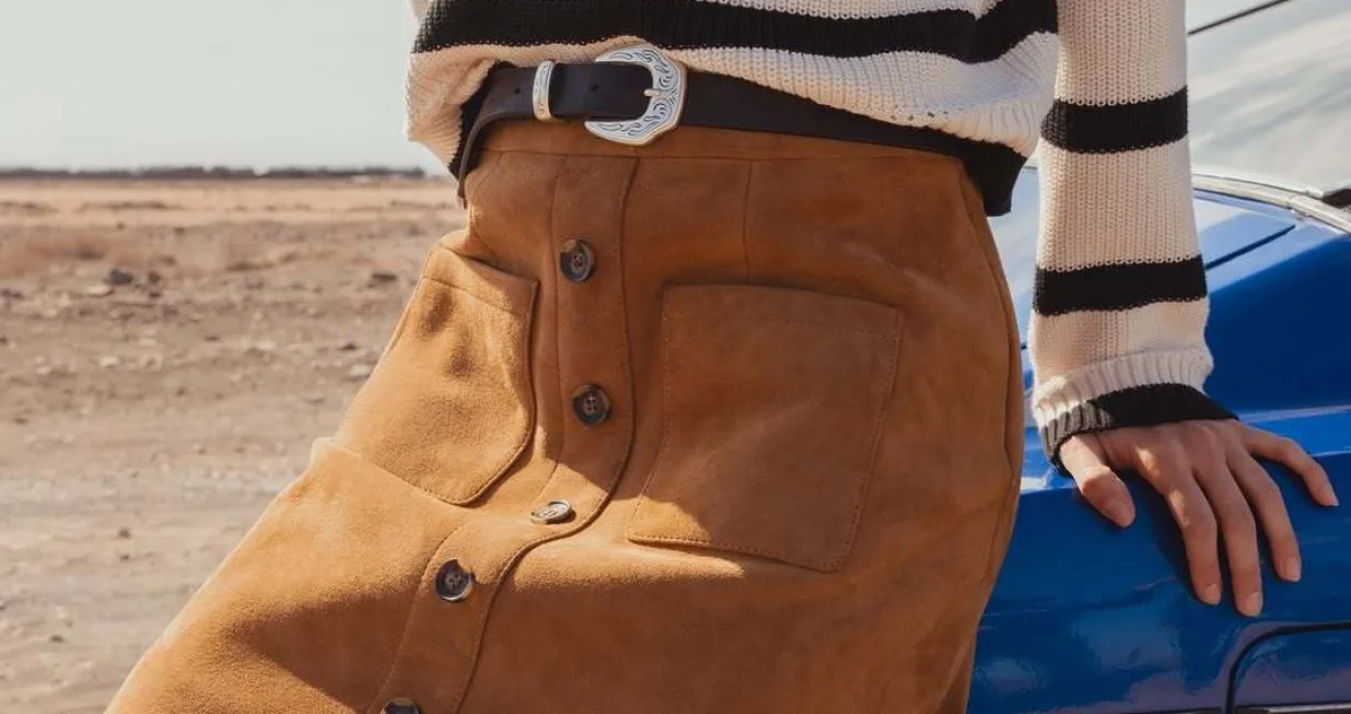 suknja od brušene kože//