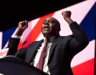 epa10209829 Shadow Secretary of State for Foreign, Commonwealth and Development Affairs David Lammy addresses the Labour Party Conference in Liverpool, Britain, 27 September 2022. EPA/ADAM VAUGHAN/Adam Vaughan