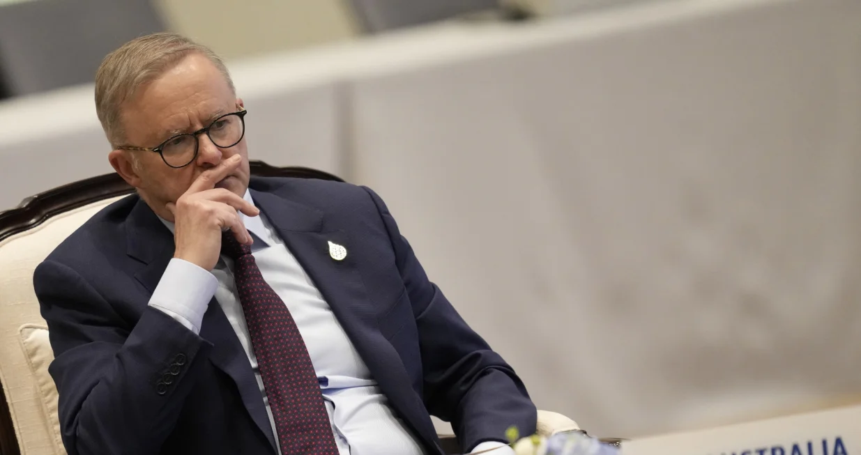 epa10312327 Australian Prime Minister Anthony Albanese attends the APEC Leader's Dialogue with APEC Business Advisory Council during the Asia-Pacific Economic Cooperation APEC summit in Bangkok, Thailand, 18 November 2022. EPA/SAKCHAI LALIT/POOL/Sakchai Lalit/Pool