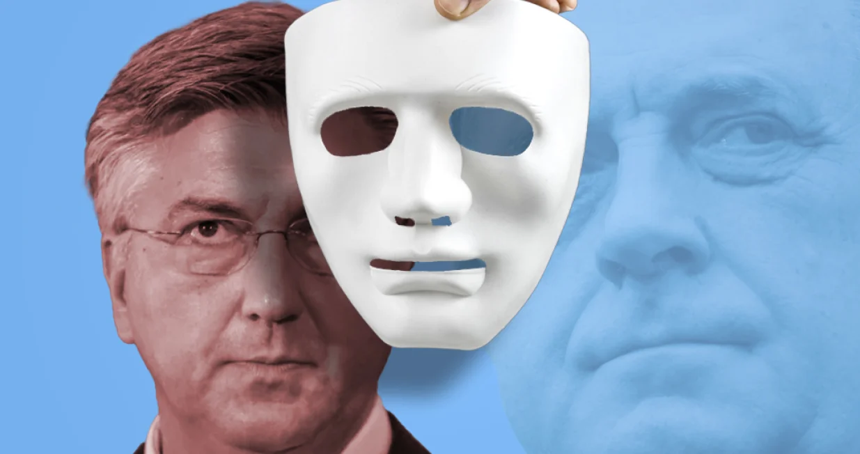 Plenković s Dodikovim profilom, vizual za kolumnu/Benjamin Krnić