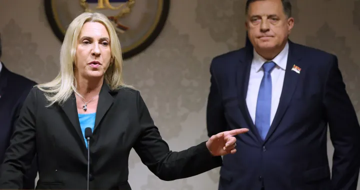 Željka Cvijanović i Milorad Dodik/Senad Gubelić